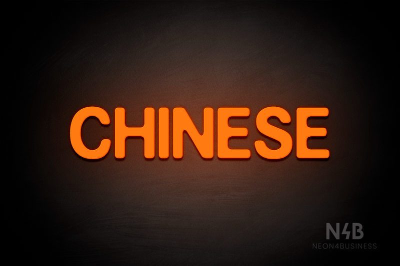 "CHINESE" (Adventure font) - LED neon sign