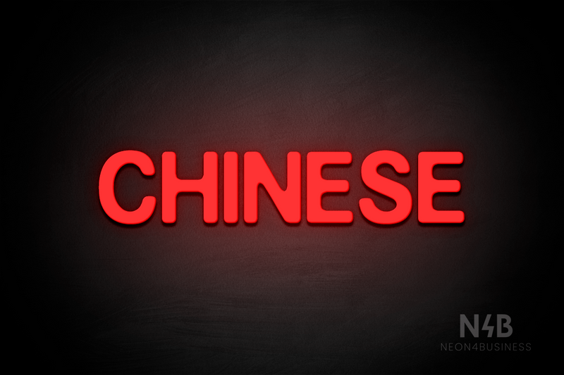 "CHINESE" (Adventure font) - LED neon sign