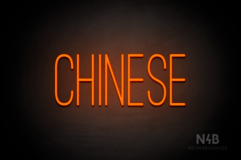 "CHINESE" (Diamond font) - LED neon sign