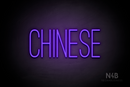 "CHINESE" (Diamond font) - LED neon sign