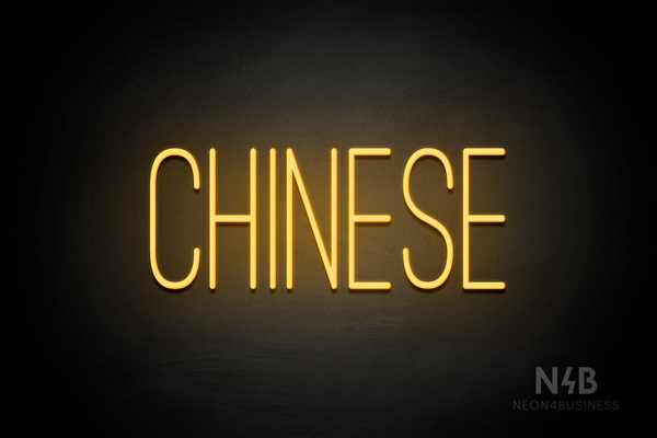 "CHINESE" (Diamond font) - LED neon sign
