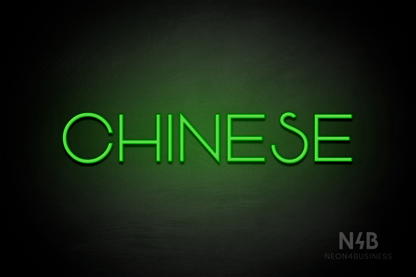 "CHINESE" (Reason font) - LED neon sign