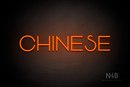 "CHINESE" (Reason font) - LED neon sign
