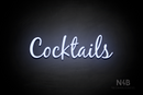 "Cocktails" (Notes font) - LED neon sign
