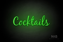 "Cocktails" (Notes font) - LED neon sign