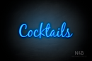 "Cocktails" (Notes font) - LED neon sign
