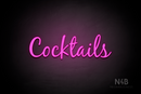 "Cocktails" (Notes font) - LED neon sign