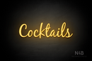 "Cocktails" (Notes font) - LED neon sign