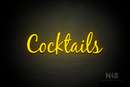 "Cocktails" (Notes font) - LED neon sign
