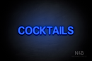 "COCKTAILS" (Adventure font) - LED neon sign