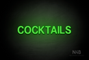 "COCKTAILS" (Adventure font) - LED neon sign