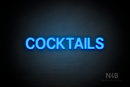 "COCKTAILS" (Adventure font) - LED neon sign