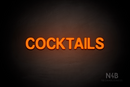 "COCKTAILS" (Adventure font) - LED neon sign