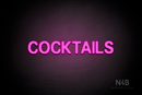 "COCKTAILS" (Adventure font) - LED neon sign