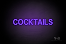 "COCKTAILS" (Adventure font) - LED neon sign