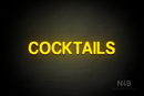 "COCKTAILS" (Adventure font) - LED neon sign