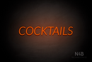 "COCKTAILS" (Optika font) - LED neon sign