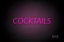 "COCKTAILS" (Optika font) - LED neon sign