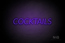 "COCKTAILS" (Optika font) - LED neon sign