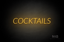 "COCKTAILS" (Optika font) - LED neon sign