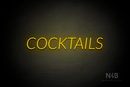 "COCKTAILS" (Optika font) - LED neon sign