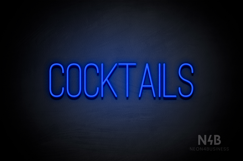 "COCKTAILS" (Diamond font) - LED neon sign