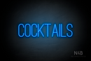 "COCKTAILS" (Diamond font) - LED neon sign