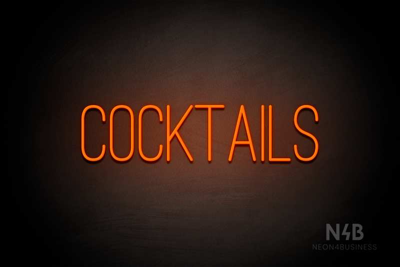 "COCKTAILS" (Diamond font) - LED neon sign