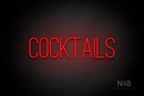 "COCKTAILS" (Diamond font) - LED neon sign