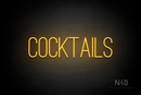 "COCKTAILS" (Diamond font) - LED neon sign