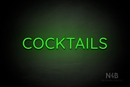 "COCKTAILS" (Castle font) - LED neon sign