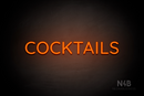 "COCKTAILS" (Castle font) - LED neon sign