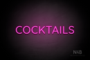 "COCKTAILS" (Castle font) - LED neon sign