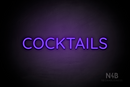 "COCKTAILS" (Castle font) - LED neon sign