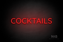 "COCKTAILS" (Castle font) - LED neon sign