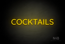 "COCKTAILS" (Castle font) - LED neon sign