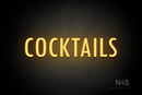 "COCKTAILS" (Fritz condensed font) - LED neon sign