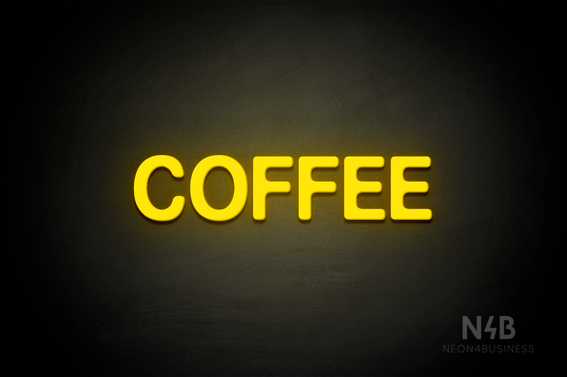 "COFFEE" (Adventure font) - LED neon sign