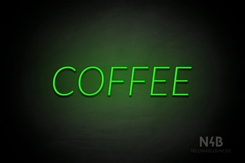 "COFFEE" (Optika font) - LED neon sign