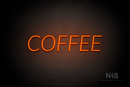 "COFFEE" (Optika font) - LED neon sign