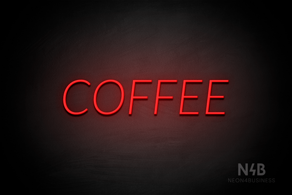 "COFFEE" (Optika font) - LED neon sign