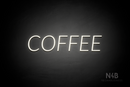"COFFEE" (Optika font) - LED neon sign