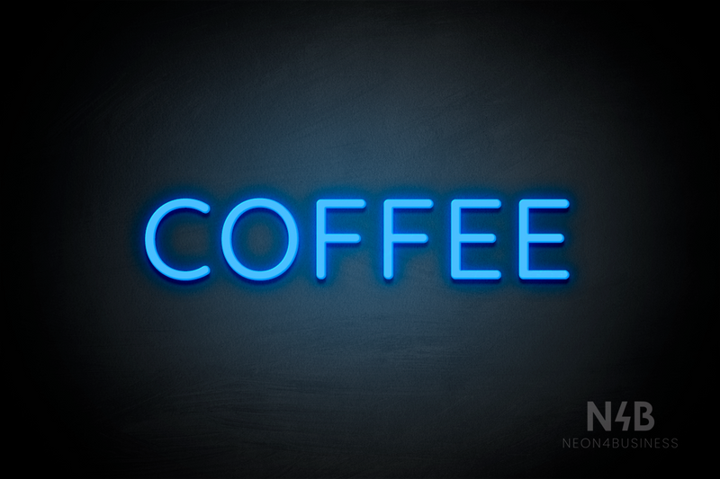 "COFFEE" (Castle font) - LED neon sign
