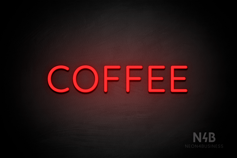 "COFFEE" (Castle font) - LED neon sign