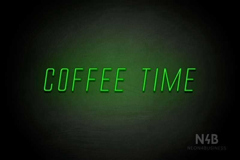 "COFFEE TIME" (Naturally Expanded font) - LED neon sign