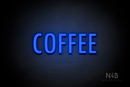 "COFFEE" (Fritz condensed font) - LED neon sign
