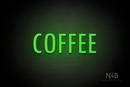 "COFFEE" (Fritz condensed font) - LED neon sign