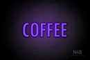 "COFFEE" (Fritz condensed font) - LED neon sign