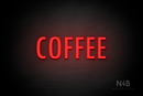 "COFFEE" (Fritz condensed font) - LED neon sign