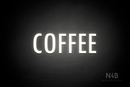 "COFFEE" (Fritz condensed font) - LED neon sign